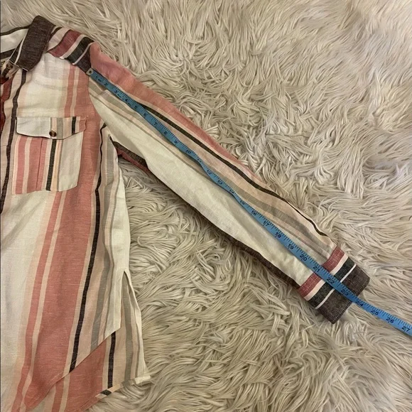 NWT | Thread & Supply | Striped blouse | Pink & gray - Picture 7 of 13